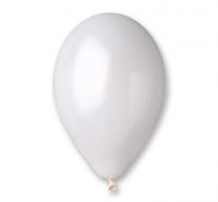 balony gemar 10" metalik perłowobiałe 100szt.  gm90/29