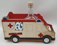 karafka ambulans + 6 kieliszków 60 urodziny