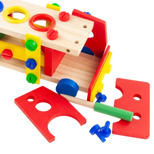 DREWNIANE AUTO DUŻY SAMOCHÓD KLOCKI MŁOTEK zdjęcie 11