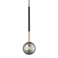 Kulista lampa zwis Arcturus P0574-01F-SDFZ Zumaline dymiony złoty czarny