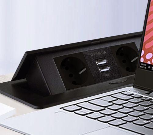 Gniazdo Chowane w Blat Nablatowe Gniazdko + 2 USB na Arena.pl