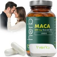 HERB MACA 600mg 100vcaps. LIBIDO ENERGIA PAMIĘĆ SEX EKSTRAKT + GRATIS