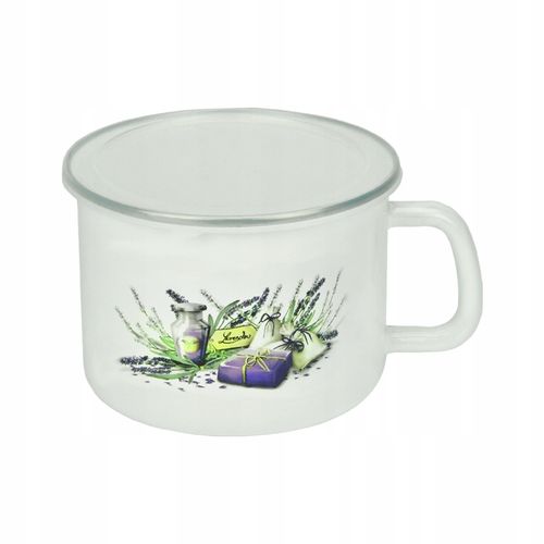 KUBEK DO MLEKA 10CM EMALIOWANY Z POKRYWKĄ INDUKCJA na Arena.pl