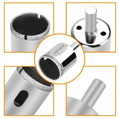 OTWORNICE DIAMENTOWE DO PŁYTEK GRESU SZKŁA KORONKA ZESTAW 10 szt na Arena.pl