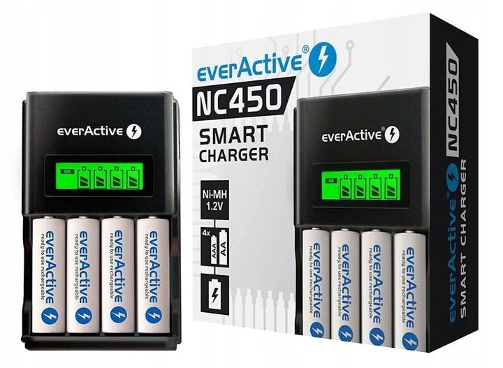 ŁADOWARKA AKUMULATORKÓW BATERII PROCESOROWA 4 KANAŁOWA Ni-MH AA AAA LCD zdjęcie 5