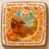 CIASTKO LUKROWANE PUMPKIN WEATHER ROZ.M PION RĘCZNIE ROBIONE