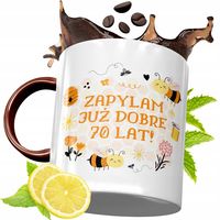 Kubek Bordowy 70 Urodziny Na Urodziny Prezent Z Nadrukiem Ze Zdjęciem