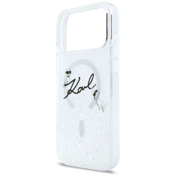 etui karl lagerfeld liquid glitter karl  script logo magsafe do zdjęcie 6