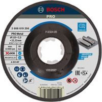 Korundowa tarcza tnąca PRO do metalu 115 × 2,5 × 22,23 mm X-Lock BOSCH