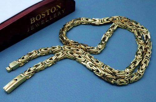 GRUBY ZŁOTY ŁAŃCUSZEK NA SZYJĘ SPLOT KRÓLEWSKI na Arena.pl