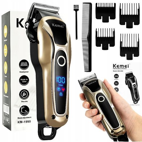 MASZYNKA DO GOLENIA STRZYŻENIA TRYMER DO WŁOSÓW BRODY BARBER KEMEI USB 10w1 na Arena.pl