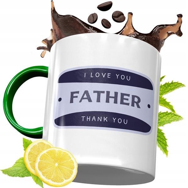 Kubek Zielony Dla Taty Tatusia Na Urodziny Prezent Z Nadrukiem Ze Zdjęciem zdjęcie 1