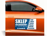 Magnes na auto reklama magnetyczna 60x30 SKLEP WIELOBRANŻOWY różne wzory