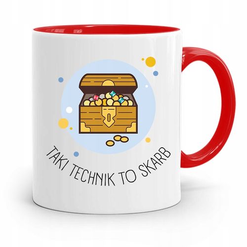 Dla Technika Kubek Czerwony Prezent Z Nadrukiem Ze Zdjęciem na Arena.pl