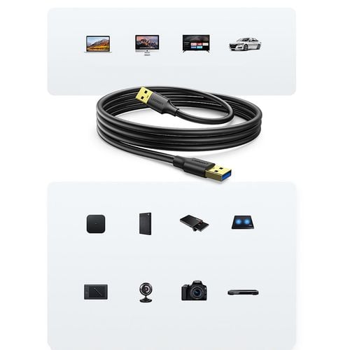 kabel przewód usb - usb 3.2 3m czarny na Arena.pl