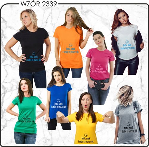 Koszulka z nadrukiem napis WYCHODZĘ LATEM DZIECKO na Arena.pl