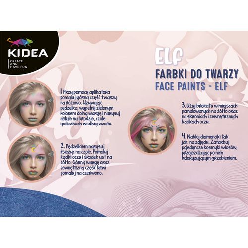 farby do twarzy elf pastelowe kolory kidea na Arena.pl