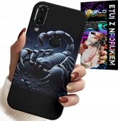 ETUI DO HUAWEI P SMART 2019 - SKORPION, SKORPIONY + FOLIA HYDROŻELOWA