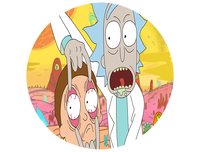 Opłatek na tort Rick i Morty