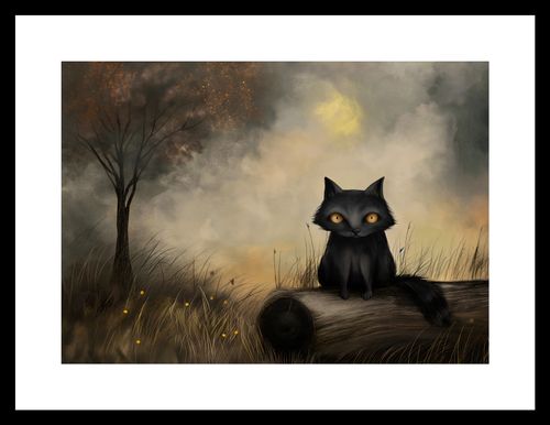 Plakat 29,7x21cm Czarny Kot na Arena.pl