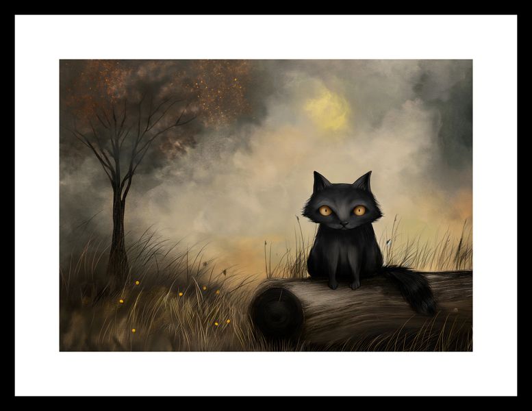 Plakat 29,7x21cm Czarny Kot zdjęcie 3