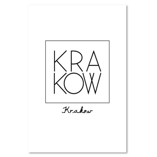 Obraz na płótnie – Canvas, napis Kraków 40x60 na Arena.pl