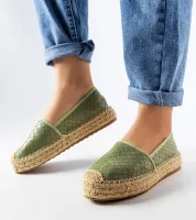 Zielone espadryle zdobione tłoczeniem Geoffrey 37