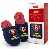 Kapcie damskie super babcia pantofle prezent dla babci