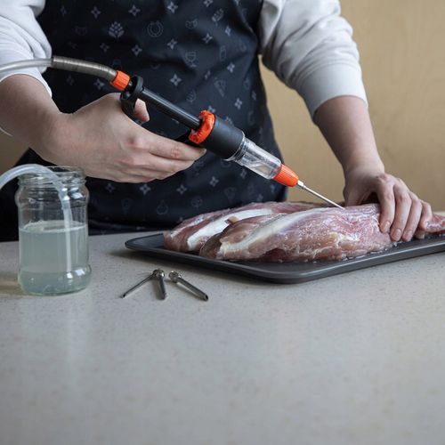 PÓŁAUTOMATYCZNA NASTRZYKIWARKA WĘDLINIARSKA do MIĘSA + ZESTAW IGIEŁ BROWIN na Arena.pl