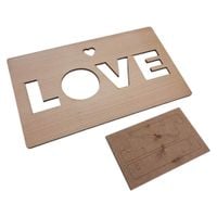 Drewniana ramka na zdjęcia love