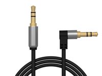 Przyłącze WTYK 3,5ST-WTYK 3,5ST 1m kątowy METAL AUX blister