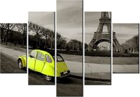 105CM 150CM OBRAZ 5 ELEM ŻÓŁTY CITROEN DRUK