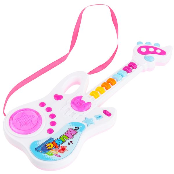 GITARA ROCKOWA INTERAKTYWNA DLA DZIECI ŚWIECI GRA INSTRUMENT MUZYCZNY LED zdjęcie 7