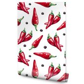 Tapeta Do Kuchni Jadalni Warzywa Pieprz Papryczki Chili