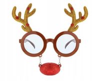 Okulary Renifer z nosem i rogami PRZEBRANIE Na BAL KARNAWAŁOWY Dla Dzieci