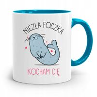 Kubek Błękitny Na Walentynki Niezła Foczka Prezent Z Nadrukiem Ze Zdjęciem