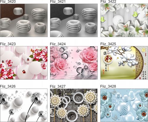 fototapeta KWIATY MOTYLE KULE DO SYPIALNI 200x130 na Arena.pl