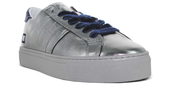D.A.T.E. Sneakersy damskie - Vertigo Laminated Silver - rozmiar 36 -Srebrne