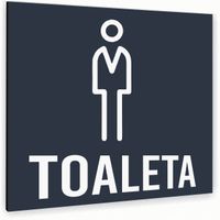Tabliczka DIBOND TOALETA MĘSKA Tablica ATRACYTOWA nierdzewna ALUMINIOWA