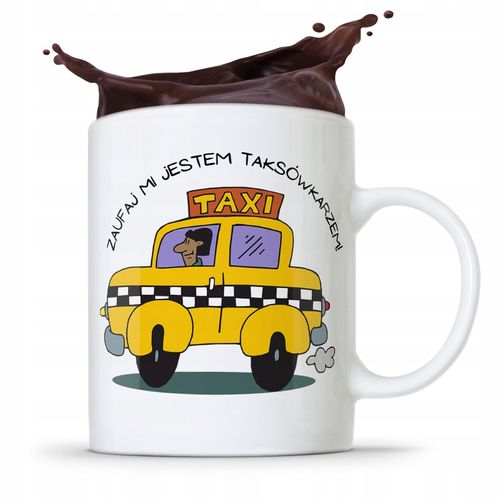 Kubek Prezent Dla Taksówkarza Zaufaj Mi! Z Nadrukiem Ze Zdjęciem na Arena.pl