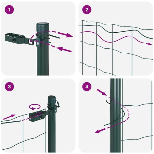 Ogrodzenie z słupkami Zielony 0.6 x 50 m Stal na Arena.pl