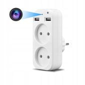 UKRYTA KAMERA SZPIEGOWSKA ROZGAŁĘŹNIK ADAPTER ŁADOWARKA FULL HD WIFI