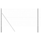 Słupki ogrodzeniowe 12 pcs Szary 140 cm Stal Malowana Proszkowo