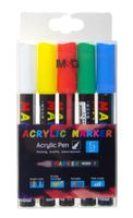 markery akrylowe 1-2mm zestaw 5 szt m&g