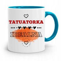 Dla Tatuażystki Tatuażysty Kubek Błękitny Prezent Z Nadrukiem Ze Zdjęciem