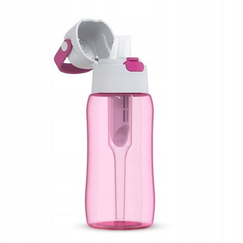 Butelka na Wodę Filtrująca 0,5l Solid Barwiony Zbiornik Flamingowa Różowa na Arena.pl