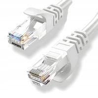 Kabel PRZEWÓD ETHERNET Patchcord U/UTP 5e RJ45 / RJ45 10 m biały INTERNET