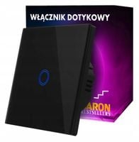 Włącznik Światła Dotykowy Schodowy Krzyżowy FI60 Kablowy Szklany LED