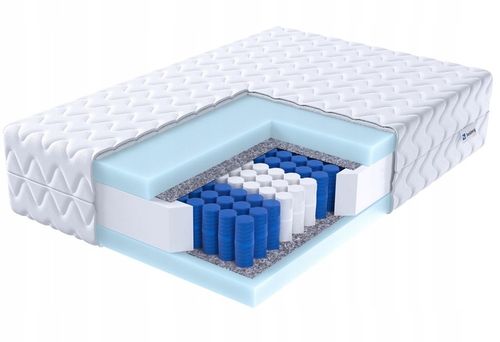 Materac 160x200 kieszeniowy 21 cm ŚREDNIO TWARDY dwustronny 7 stref na Arena.pl