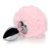 bunny tail with metal butt plug